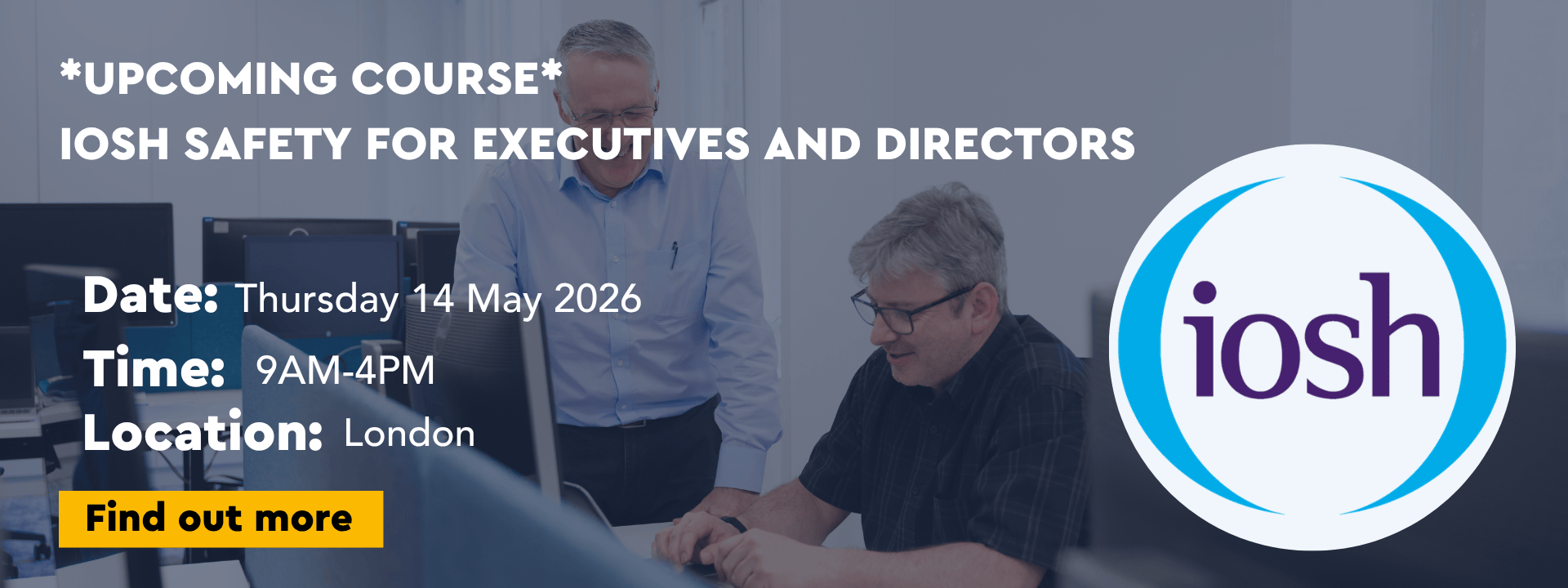 Health and Safety Upcoming Course banner