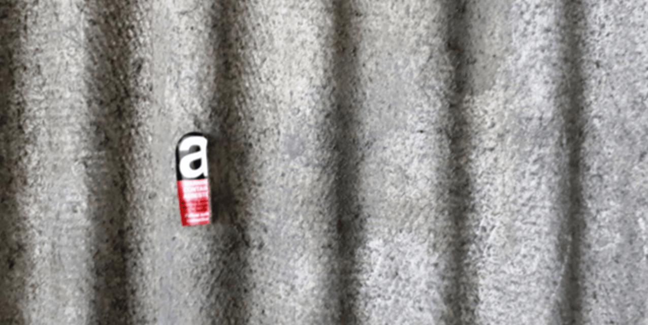 Internal view of corrugated asbestos cement roof