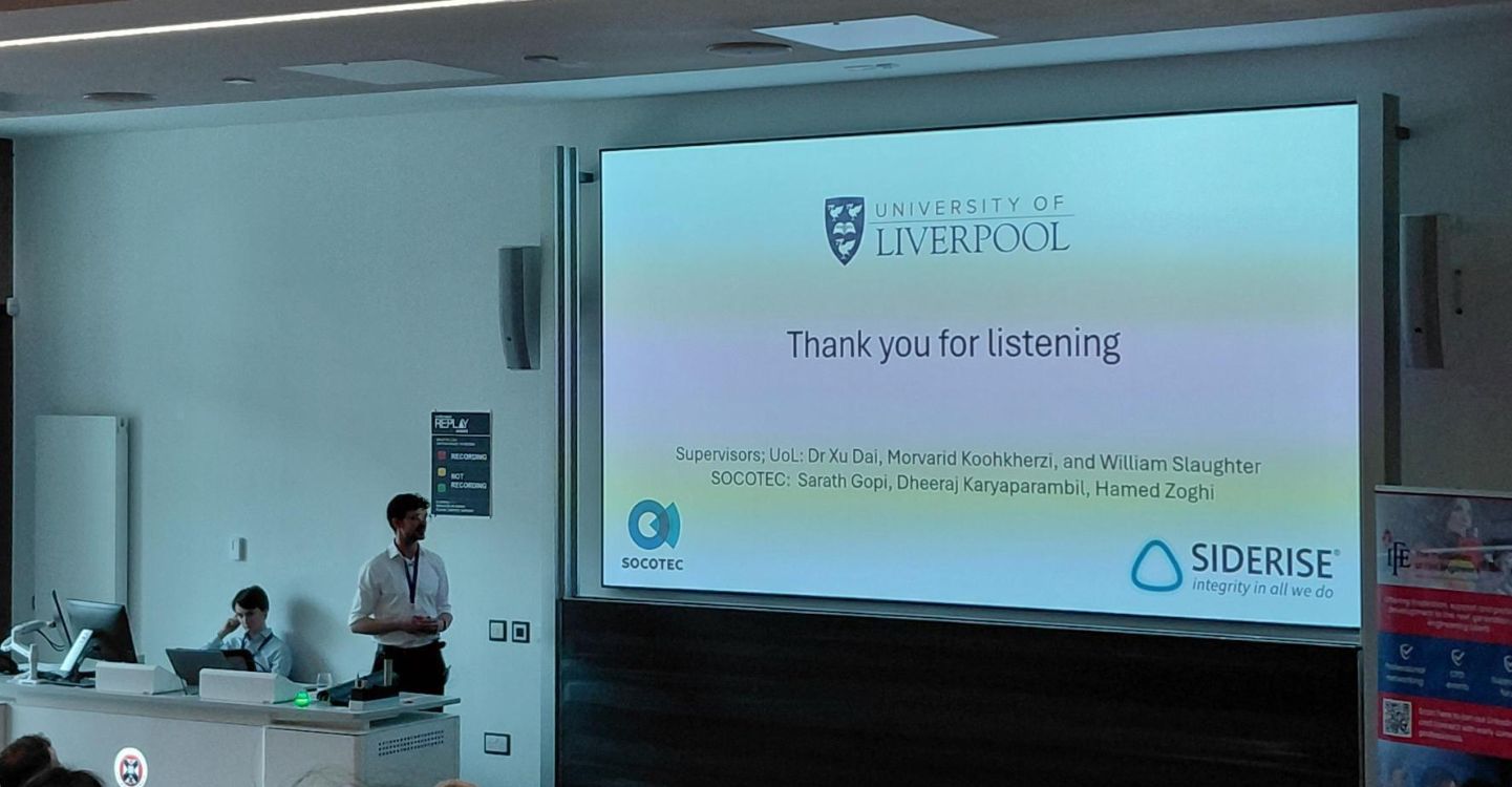 SOCOTEC Partners with University of Liverpool Student to Advance Fire Safety Science SOCOTEC Partners with University of Liverpool Student to Advance Fire Safety Science