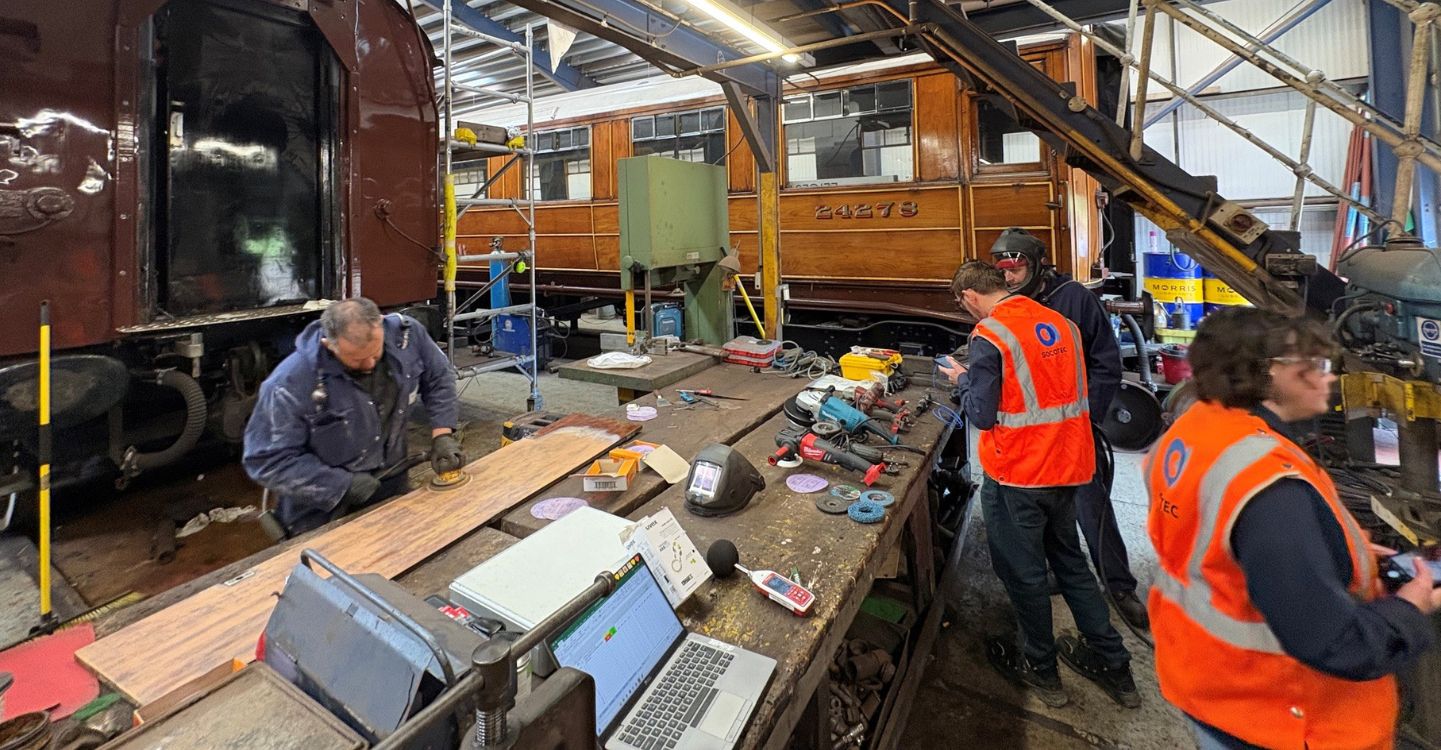 SOCOTEC Occupational Hygiene volunteer works for Great Central Railways