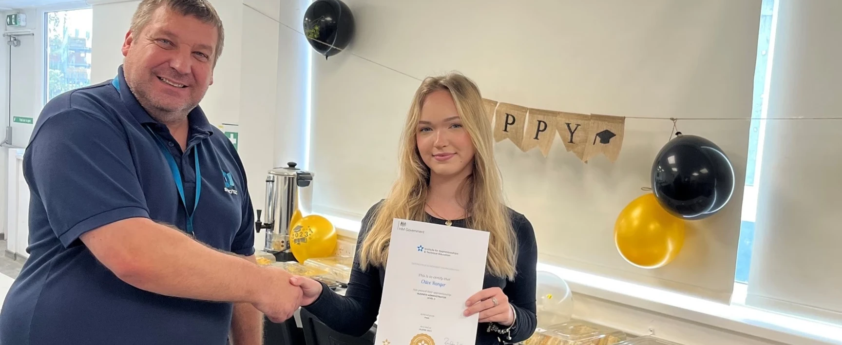 Chloe Ranger Business Admin Apprentice - Header